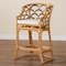 Bali & Pari Veneto Modern Bohemian Light Honey and Dark Brown Rattan Bar Stool 243-13576-ZORO - alternate 8